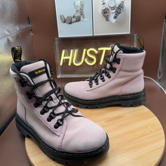 Dr Martens Combs Women Casual Suede Boots Pink Sz 6 - Picture 8 of 10